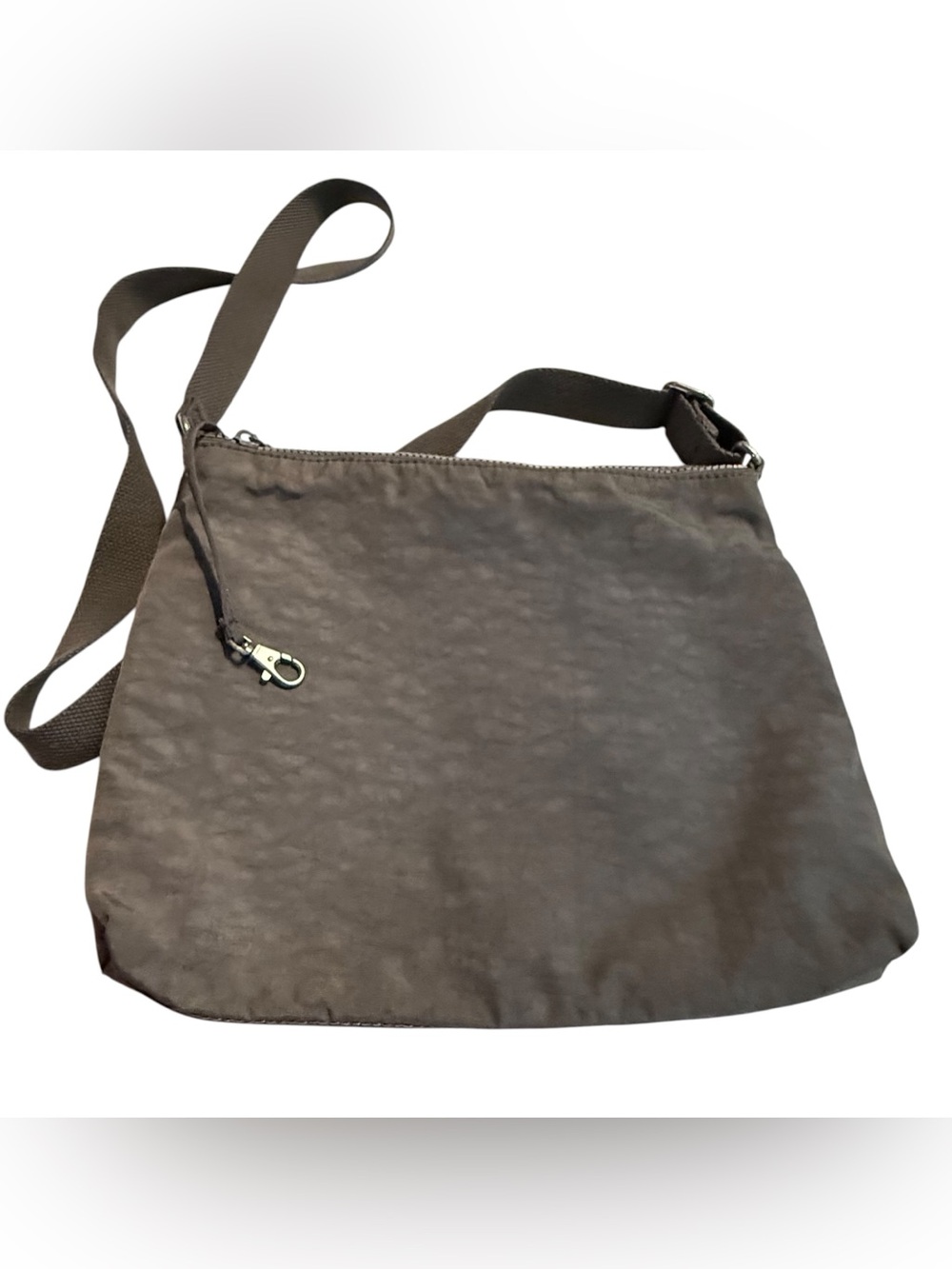 Kipling Gray Nylon Crossbody Bag Multi Zip Lightweight Travel Purse - Picture 6 of 8